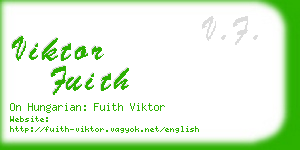 viktor fuith business card